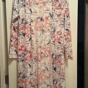 Almost Famous White and Red Graphic Top